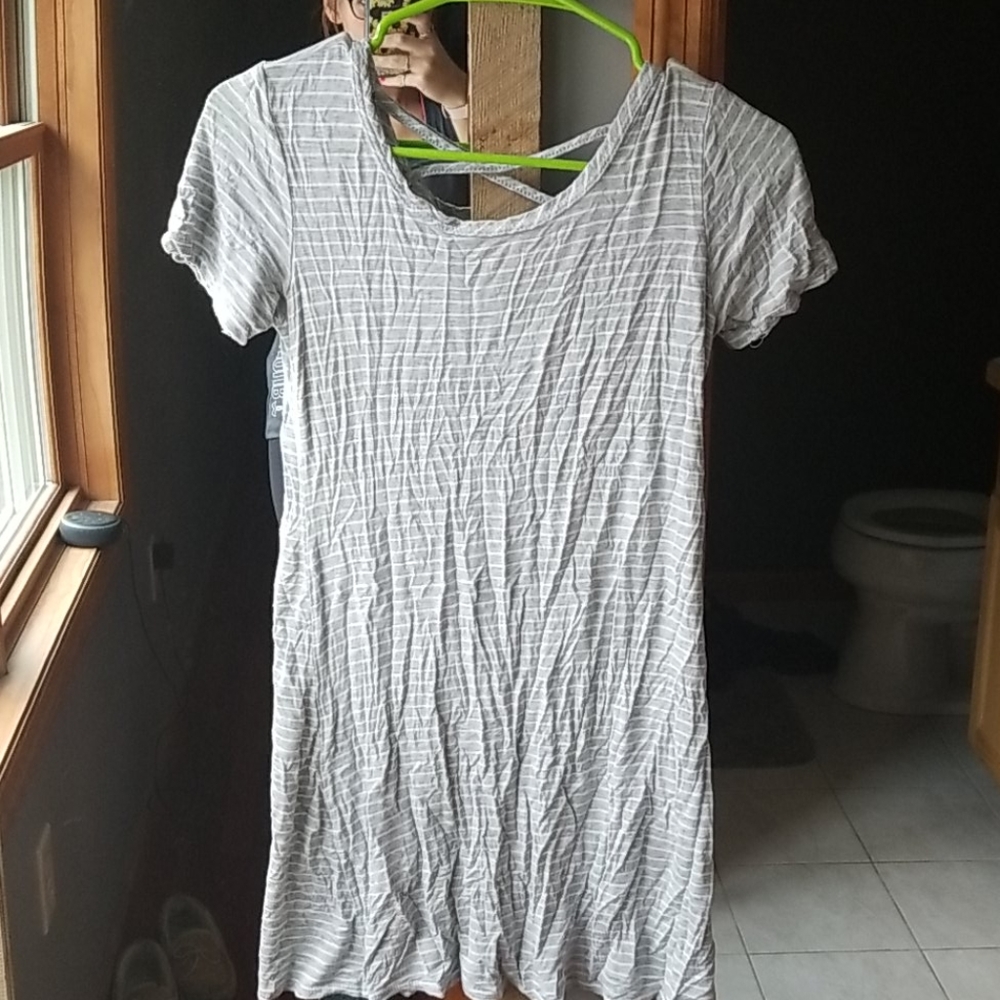 EUC ladies Stripped T-shirt dress size Small